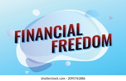 Financial Freedom Word Concept Vector Illustration Stock Vector ...