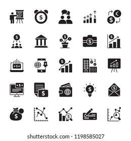 Financial Glyph Vector Icons 