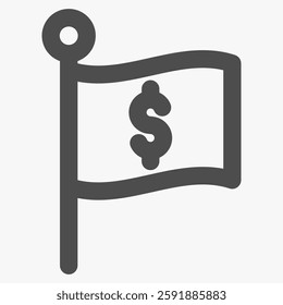 financial goal, business and financial management icon