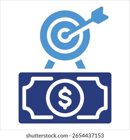 Elemento de icono de objetivo financiero para diseño