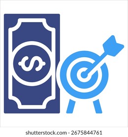 Financial Goal Icon Element For Design