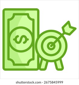 Elemento Ícone De Meta Financeira Para Design