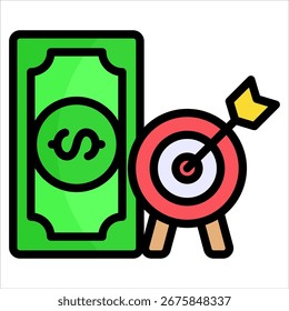 Elemento Ícone De Meta Financeira Para Design