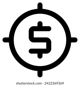 Financial Goal Icon Illustration for web, app, infographic, etc