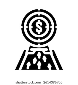 financial goals budget planning glyph icon vector. financial goals budget planning sign. isolated symbol illustration