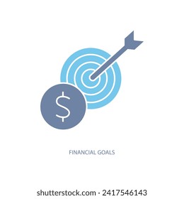 financial goals concept line icon. Simple element illustration. financial goals concept outline symbol design.