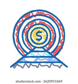 financial goals doodle icon sketch vector. financial goals sign. isolated symbol illustration
