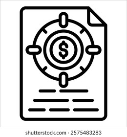 Financial Goals Icon Element For Design