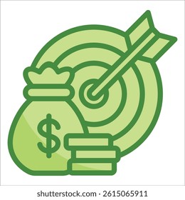 Financial Goals Icon Element For Design