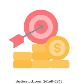 Financial Goals Icon Element for Design