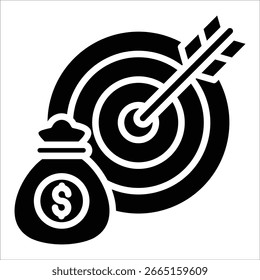 Elemento de icono de objetivos financieros para el diseño
