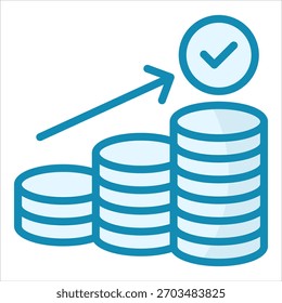 Elemento de icono de objetivos financieros para el diseño