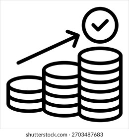 Elemento de icono de objetivos financieros para el diseño