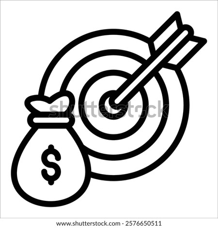 Financial Goals Icon Element For Design