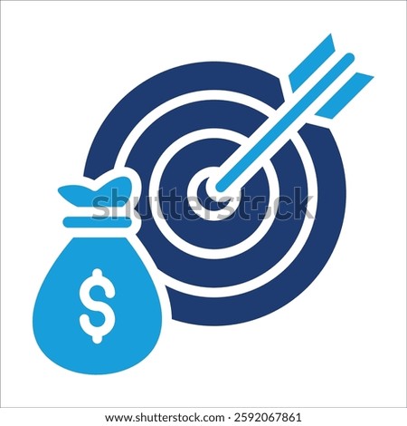 Financial Goals Icon Element For Design