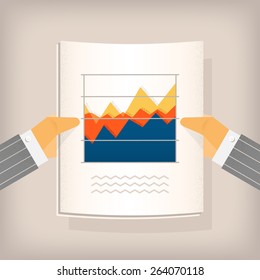 Financial Graph
Businessman holding a data graph.
