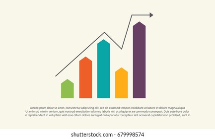 Financial graph chart business design