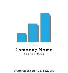 Financial graph fintech logo design icon 