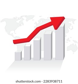 Finanzdiagramm mit Wachstumsmodell 