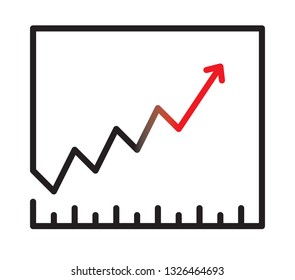 financial graph, growth chart, statistical graph vector