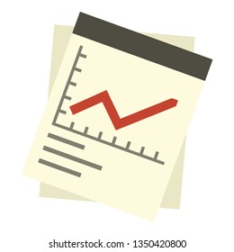 Financial graph icon. Flat illustration of financial graph vector icon for web design