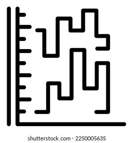 Financial graph icon outline vector. Finance money. Economy bank