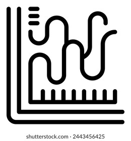 Financial graph icon outline vector. Learn business. Financial literacy