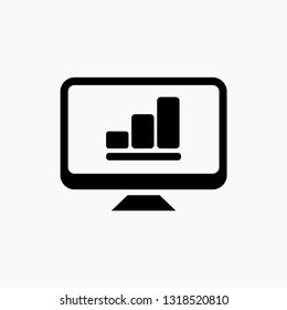 financial graph icon vector