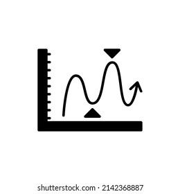 financial graph icon in vector. logotype