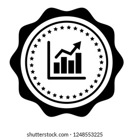financial graph icon,emblem, label, badge,sticker, logo. Designed for your web site design, logo, app, UI