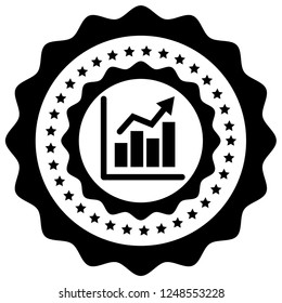 financial graph icon,emblem, label, badge,sticker, logo. Designed for your web site design, logo, app, UI