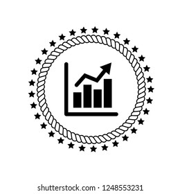 financial graph icon,emblem, label, badge,sticker, logo. Designed for your web site design, logo, app, UI