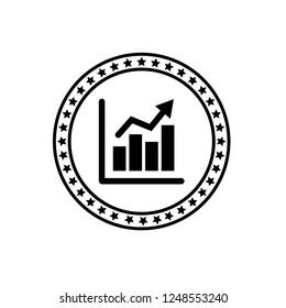 financial graph icon,emblem, label, badge,sticker, logo. Designed for your web site design, logo, app, UI