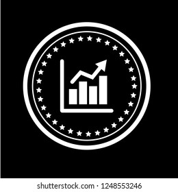 financial graph icon,emblem, label, badge,sticker, logo. Designed for your web site design, logo, app, UI
