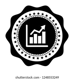 financial graph icon,emblem, label, badge,sticker, logo. Designed for your web site design, logo, app, UI
