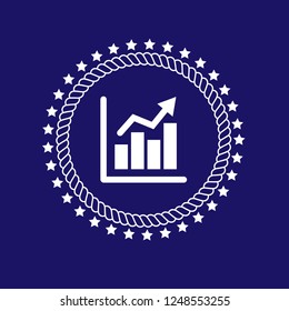 financial graph icon,emblem, label, badge,sticker, logo. Designed for your web site design, logo, app, UI