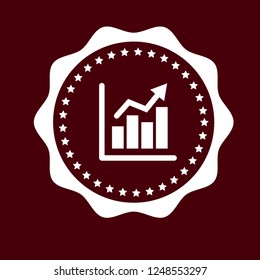 financial graph icon,emblem, label, badge,sticker, logo. Designed for your web site design, logo, app, UI