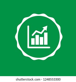 financial graph icon,emblem, label, badge,sticker, logo. Designed for your web site design, logo, app, UI