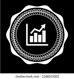 financial graph icon,emblem, label, badge,sticker, logo. Designed for your web site design, logo, app, UI