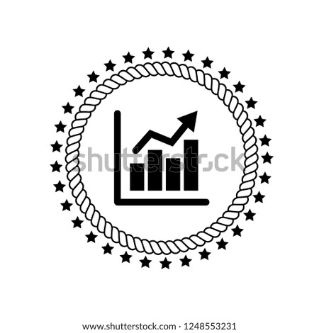 financial graph icon,emblem, label, badge,sticker, logo. Designed for your web site design, logo, app, UI