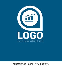 financial graph logo concept. Designed for your web site design, logo, app, UI