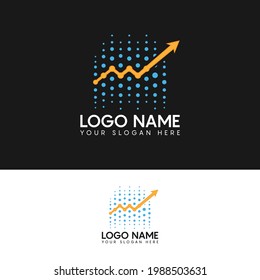 Financial graph logo design template