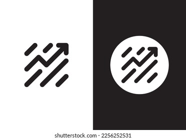 financial graph logo icon. trade and distribution symbol vector illustration