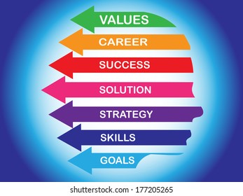 Financial graph status thinking.Vector 