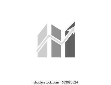 Financial graph , stock graph concept , stock price icon 