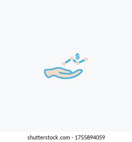 financial graphic icon flat vector logo design trendy illustration signage symbol graphic simple