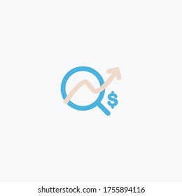 financial graphic icon flat vector logo design trendy illustration signage symbol graphic simple