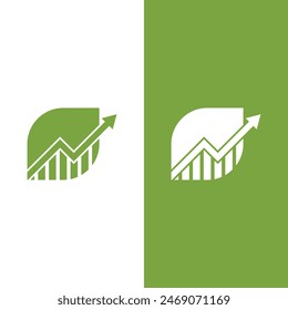 Finanzgrafik Blatt-Logo-Vektorillustration