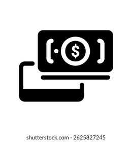 Financial Graphic Showing Cash Currency alongside a Plastic Card
