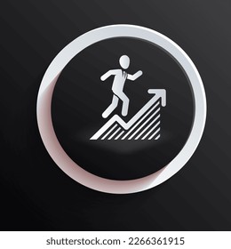 financial growth app icon vector